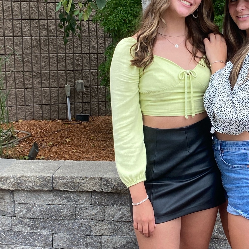 La Hearts Light Green Top
